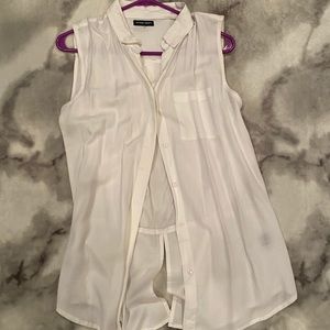 White button up tank